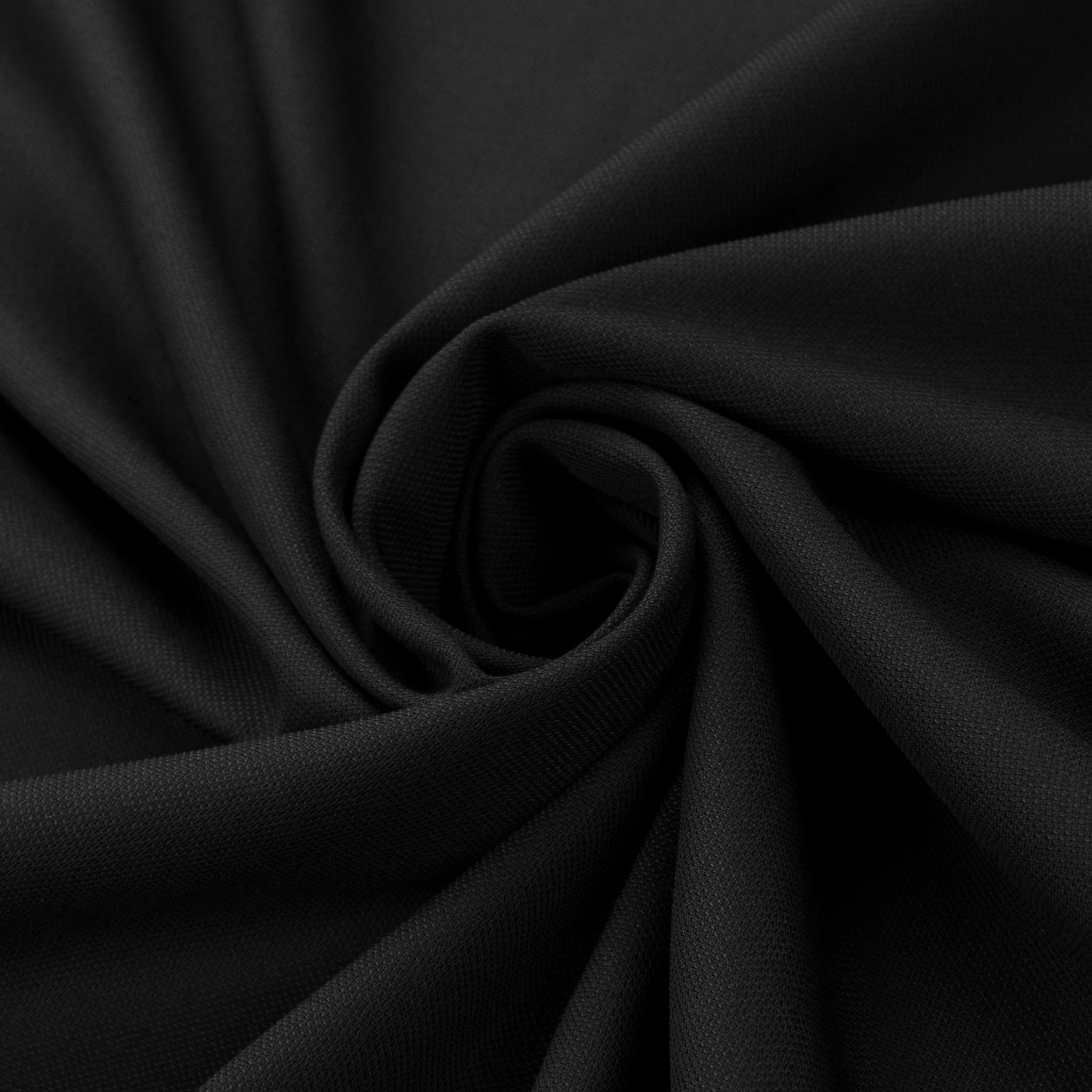 Black Japanese Nikkei Wool Blend Suiting - Design 40561