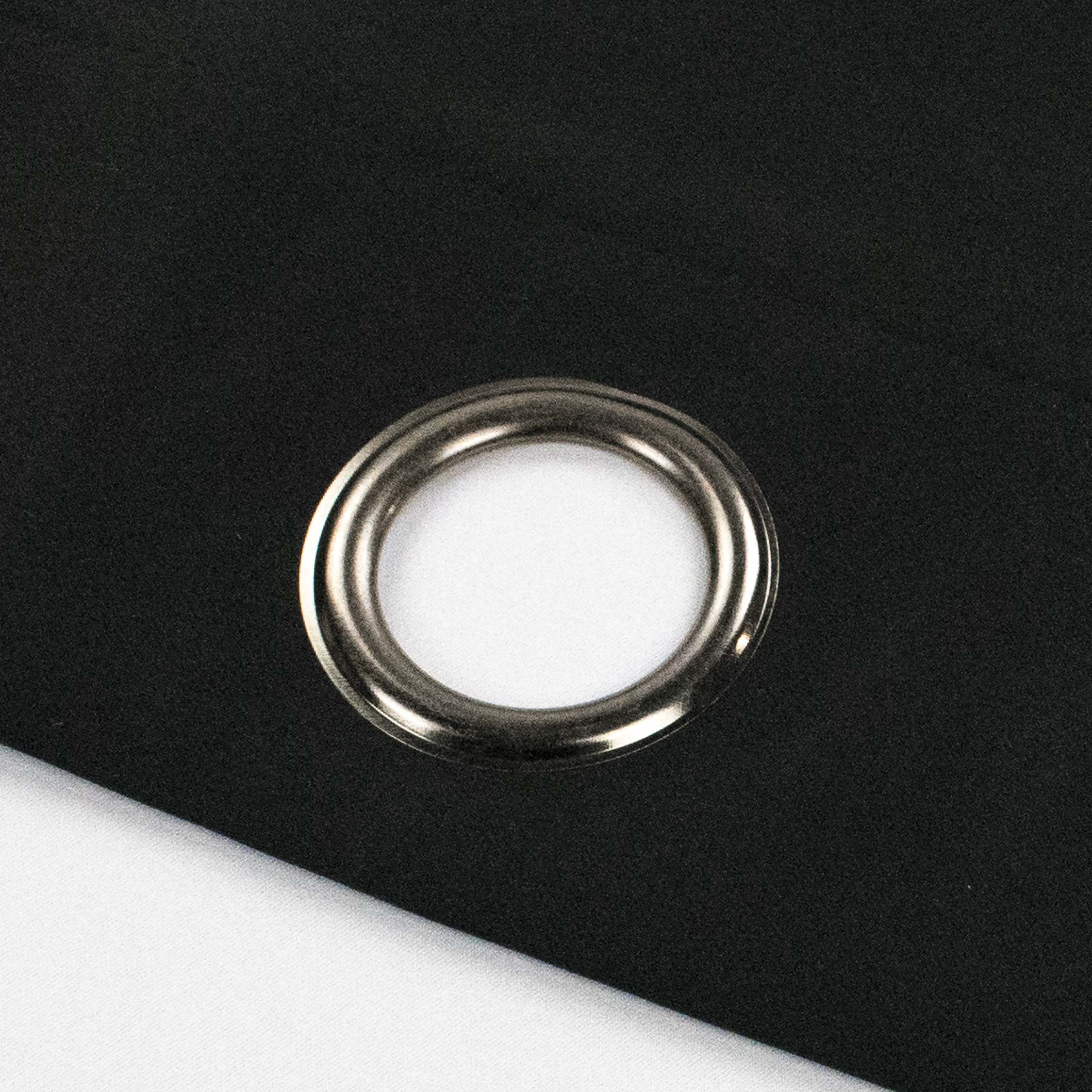 Jet Black "Noir" Blackout Ring Top Ready to Hang Eyelet Curtains