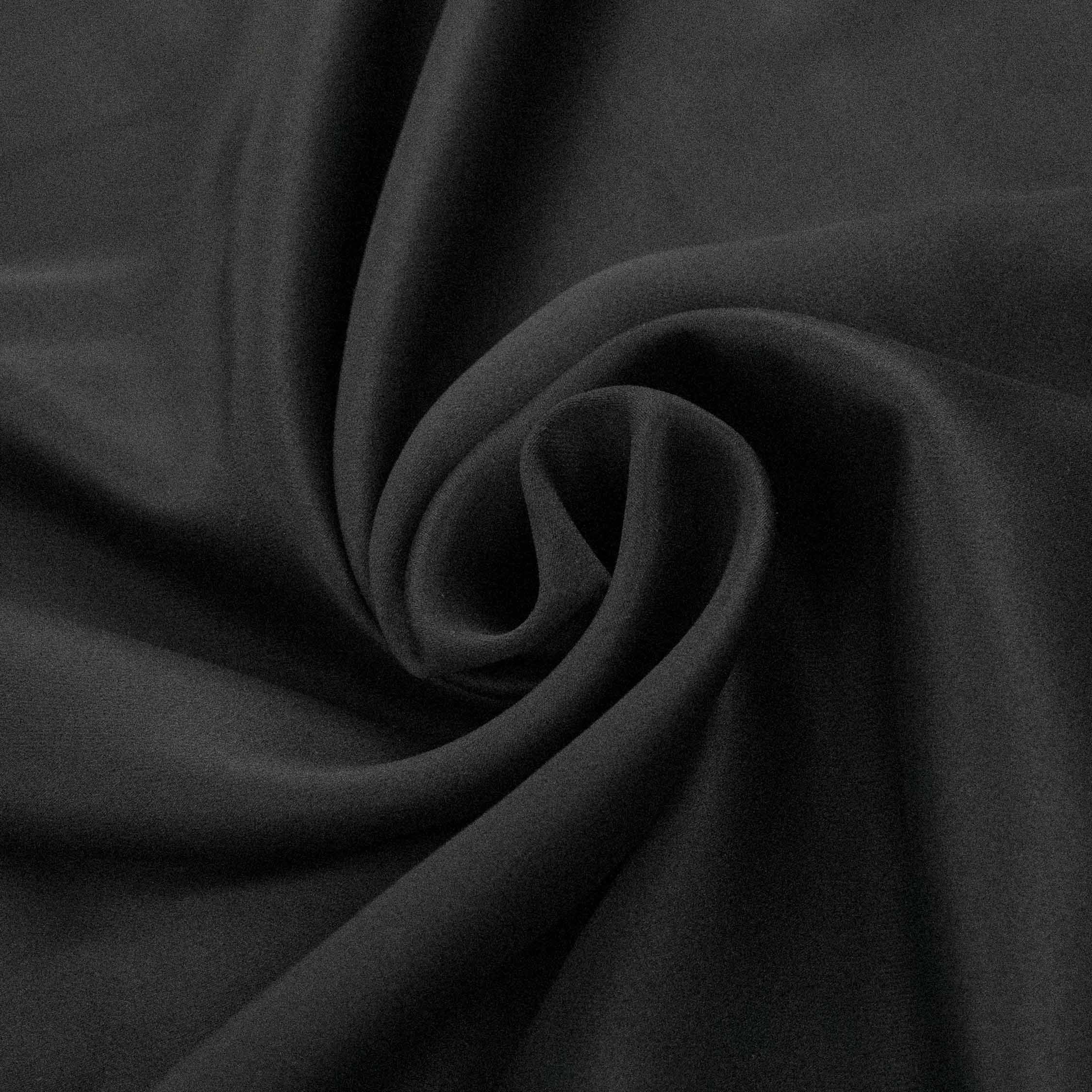 Jet Black "Noir" Blackout Ring Top Ready to Hang Eyelet Curtains