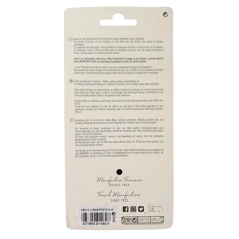 Bohin Mechanical Chalk Pen 1.4mm - White