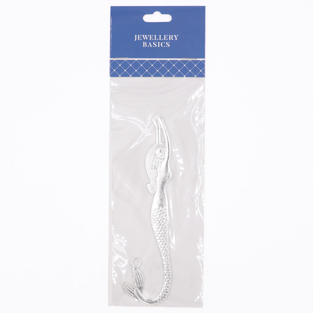 Book Mark Mermaid 120mm Bright Silver 1pc