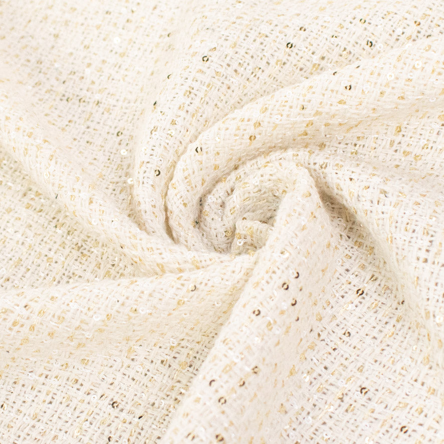 Boucle Tweed Suiting Design H109 Col-1 White