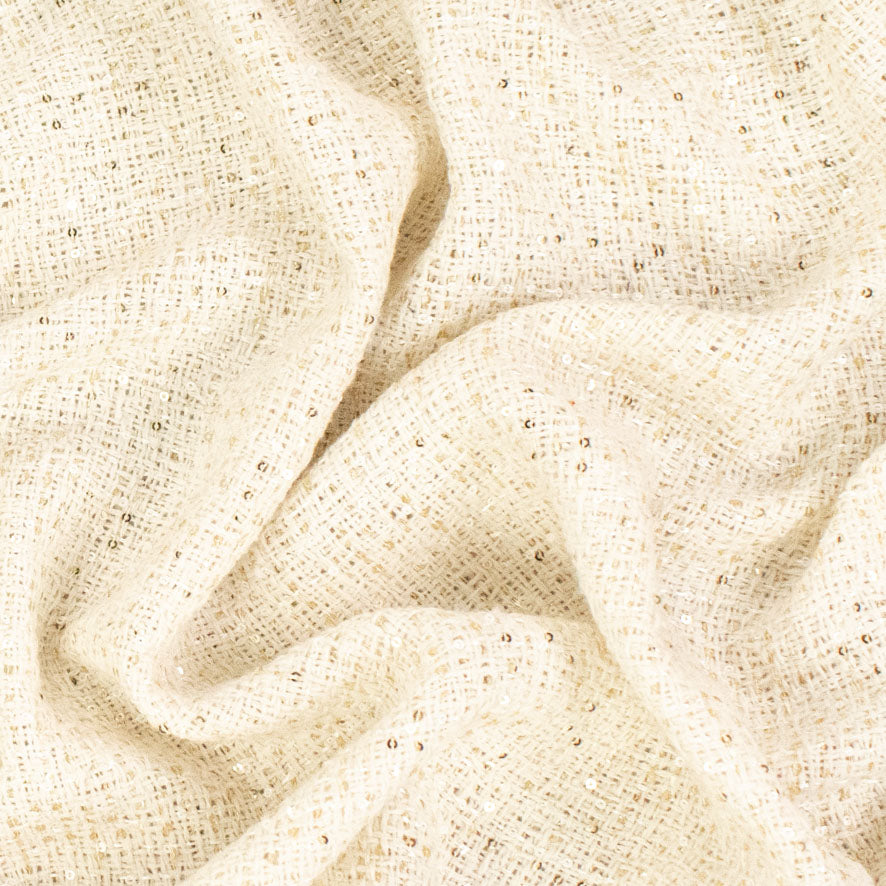 Boucle Tweed Suiting Design H109 Col-1 White