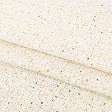 Boucle Tweed Suiting Design H109 Col-1 White