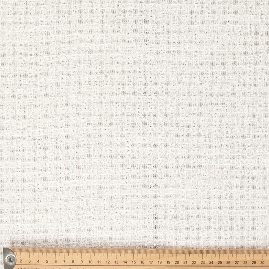 Boucle Tweed Suiting Design H180 Col-3 White