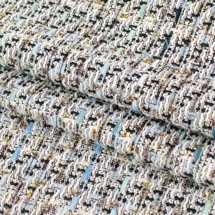 Boucle Tweed Suiting Design H250 Col-1 White