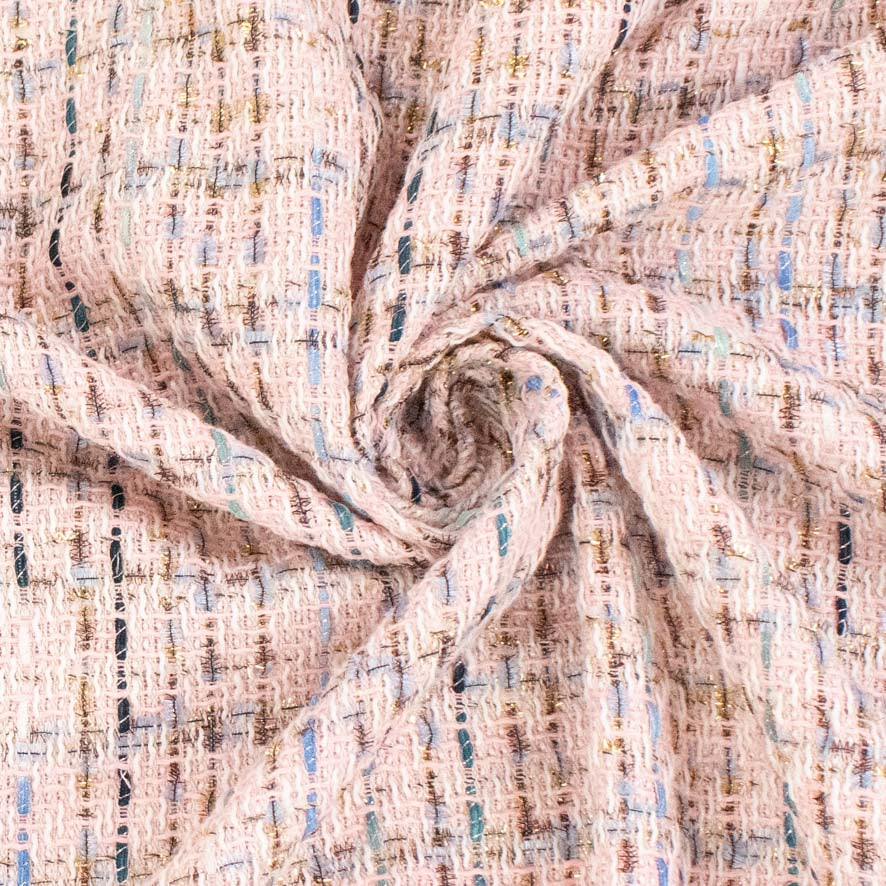 Boucle Tweed Suiting Design H250 Col-2 Pink
