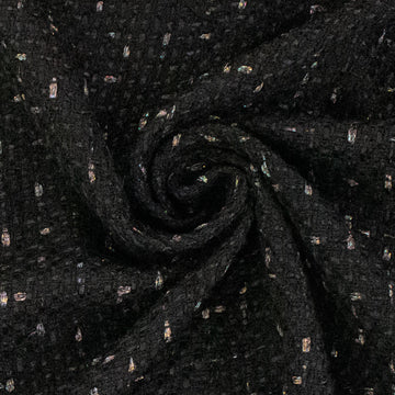 Boucle Tweed Suiting Design H252 Col-5 Black