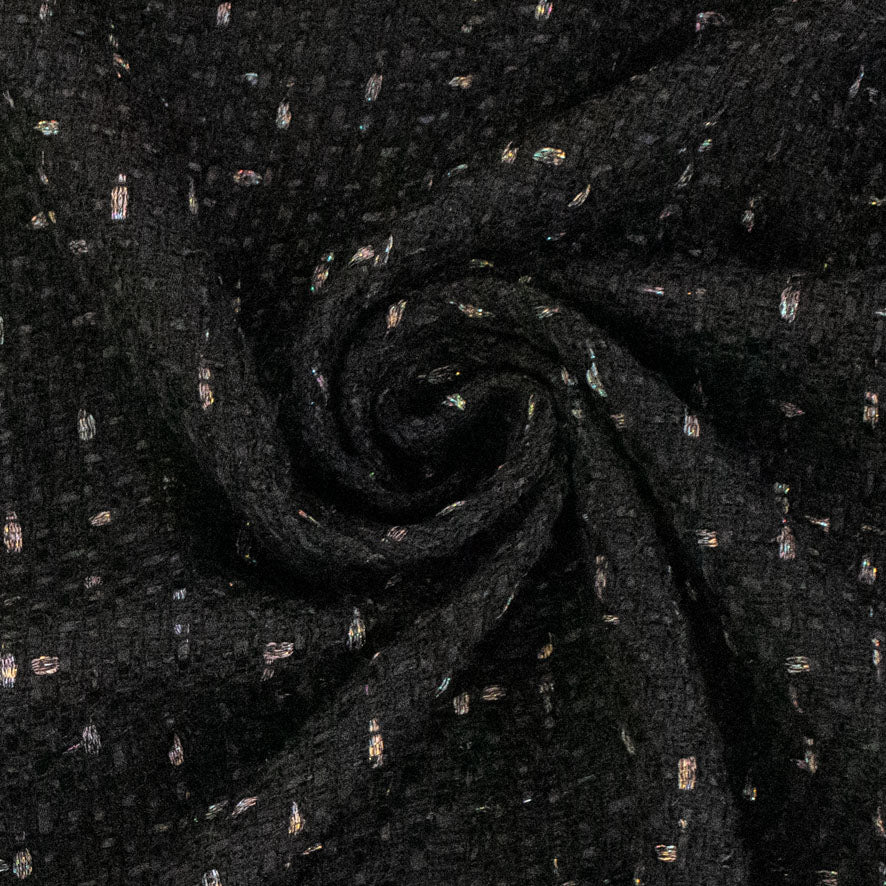 Boucle Tweed Suiting Design H252 Col-5 Black