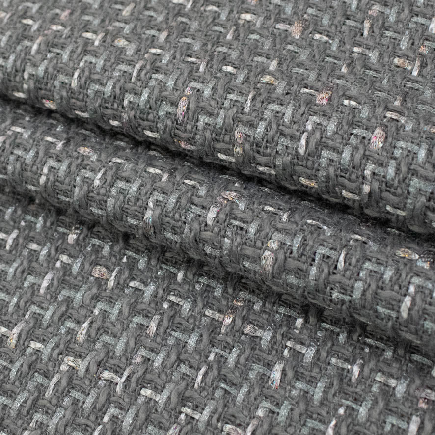 Boucle Tweed Suiting Design H252 Col-4 Grey