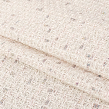 Boucle Tweed Suiting Design H252 Col-1 White