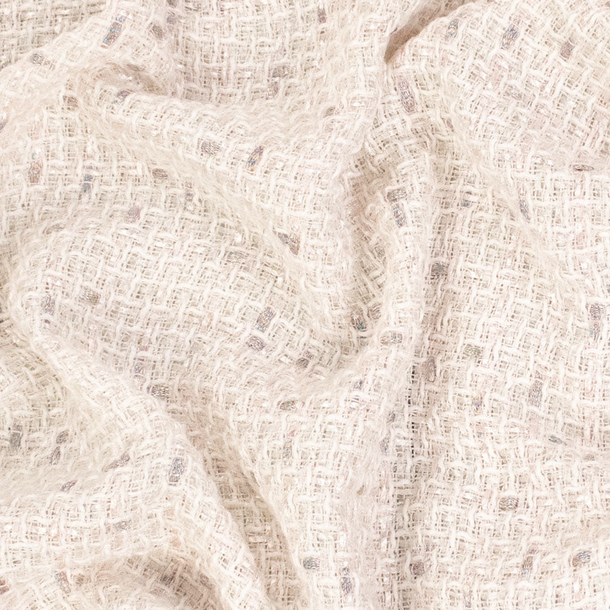 Boucle Tweed Suiting Design H252 Col-1 White