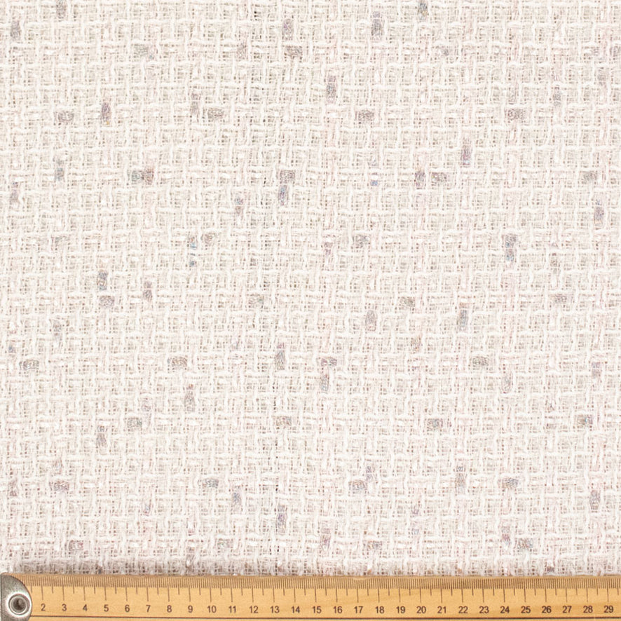 Boucle Tweed Suiting Design H252 Col-1 White