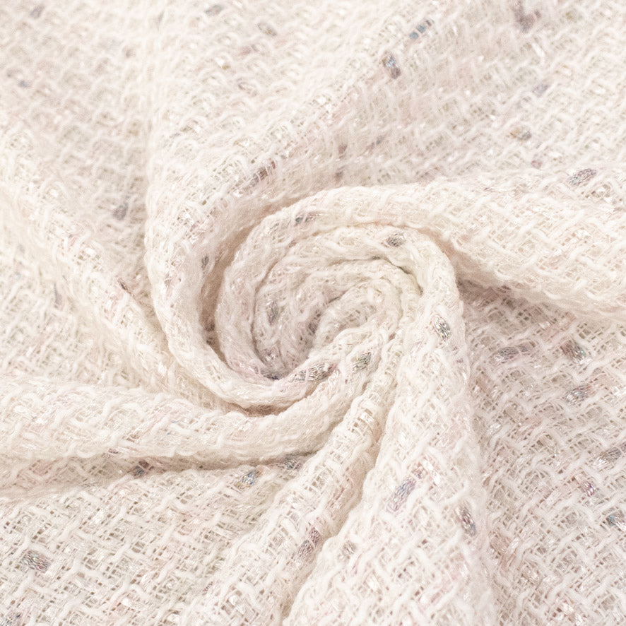 Boucle Tweed Suiting Design H252 Col-1 White