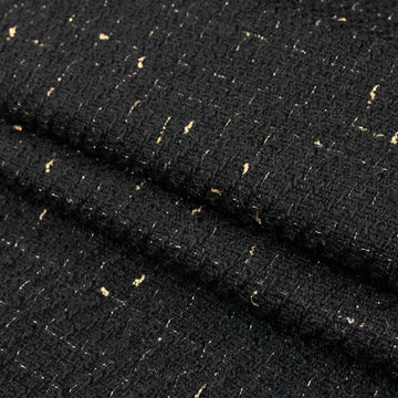 Boucle Tweed Suiting Design H35 Col-2 Black