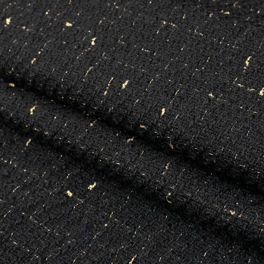 Boucle Tweed Suiting Design H35 Col-2 Black