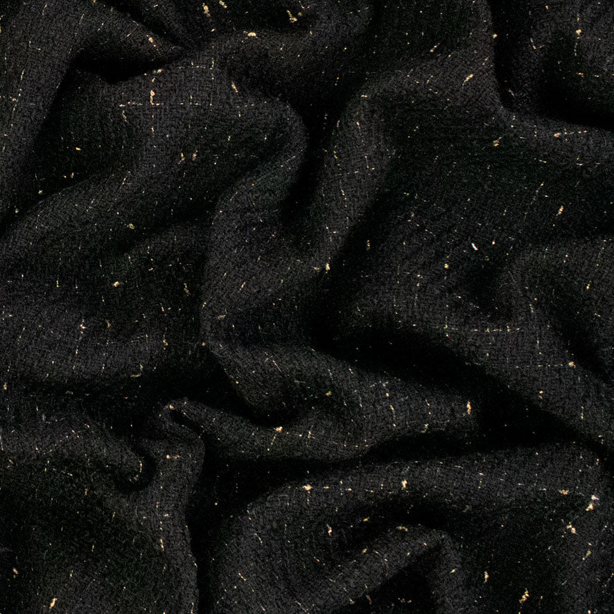 Boucle Tweed Suiting Design H35 Col-2 Black