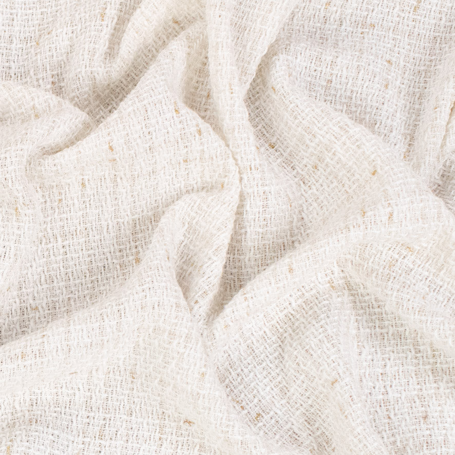 Boucle Tweed Suiting Design H35 Col-1 White