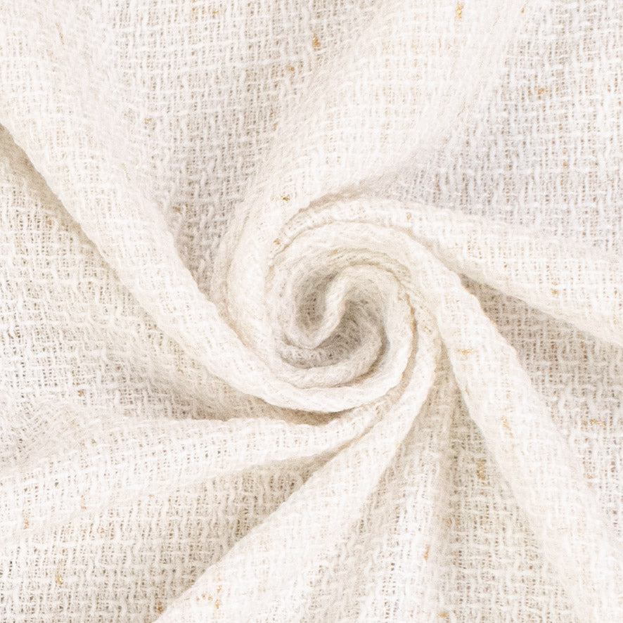 Boucle Tweed Suiting Design H35 Col-1 White