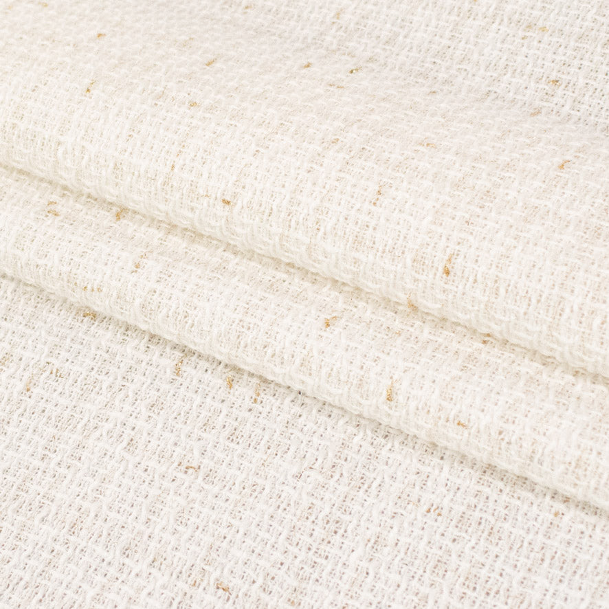 Boucle Tweed Suiting Design H35 Col-1 White