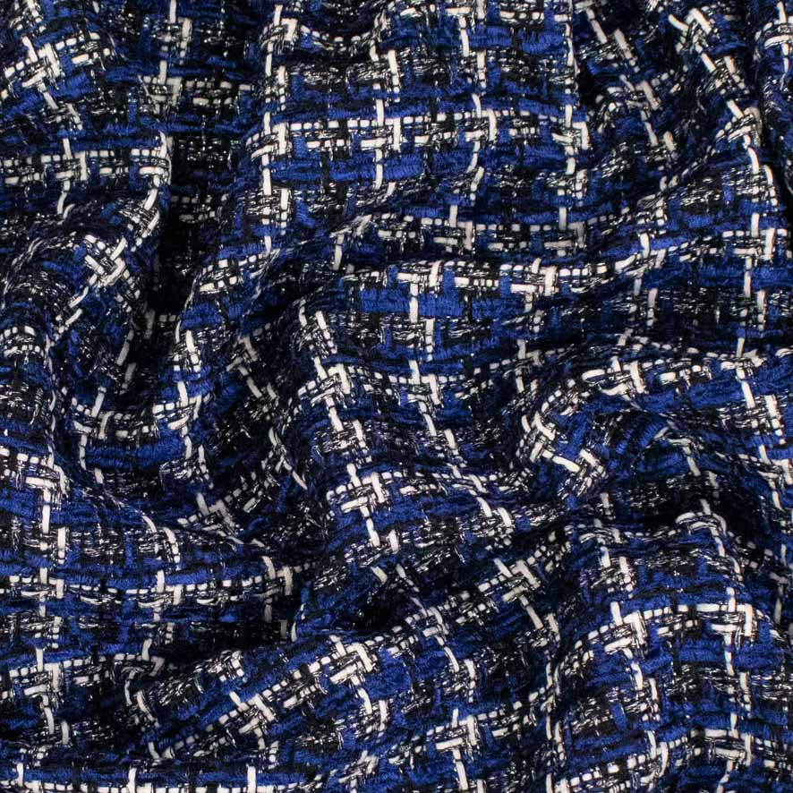 Boucle Tweed Suiting Design H361 Col-2 Blue