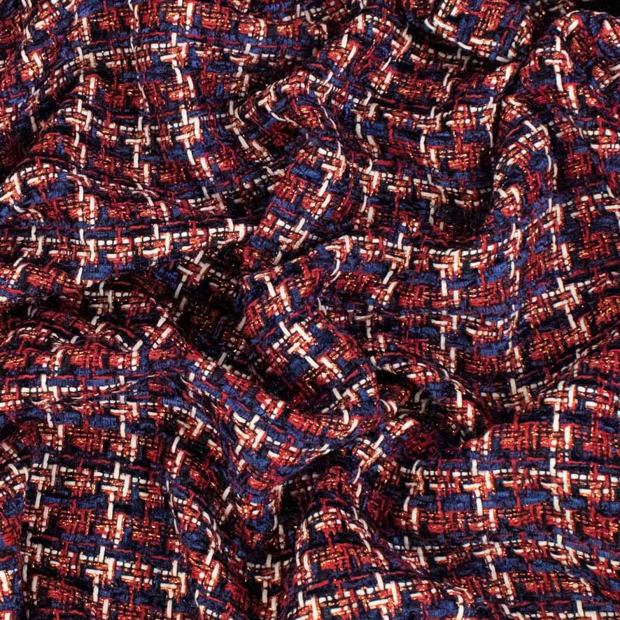 Boucle Tweed Suiting Design H361 Col-1 Red