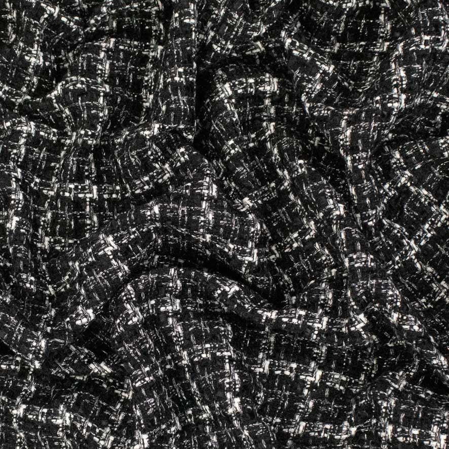 Boucle Tweed Suiting Design H361 Col-3 Black