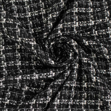 Boucle Tweed Suiting Design H361 Col-3 Black