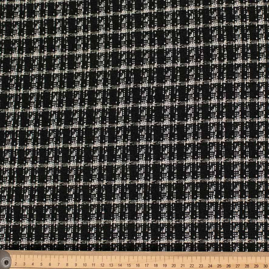 Boucle Tweed Suiting Design H36 Col-3  Black