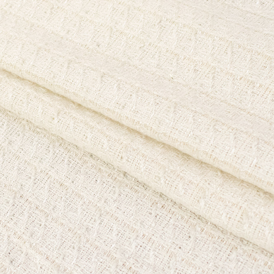 Boucle Tweed Suiting Design H36 Col-1 White