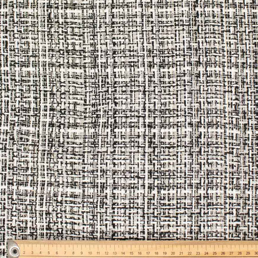 Boucle Tweed Suiting Design H522 Col-3 Black