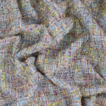 Boucle Tweed Suiting Design H595 Col-1 Powder Blue