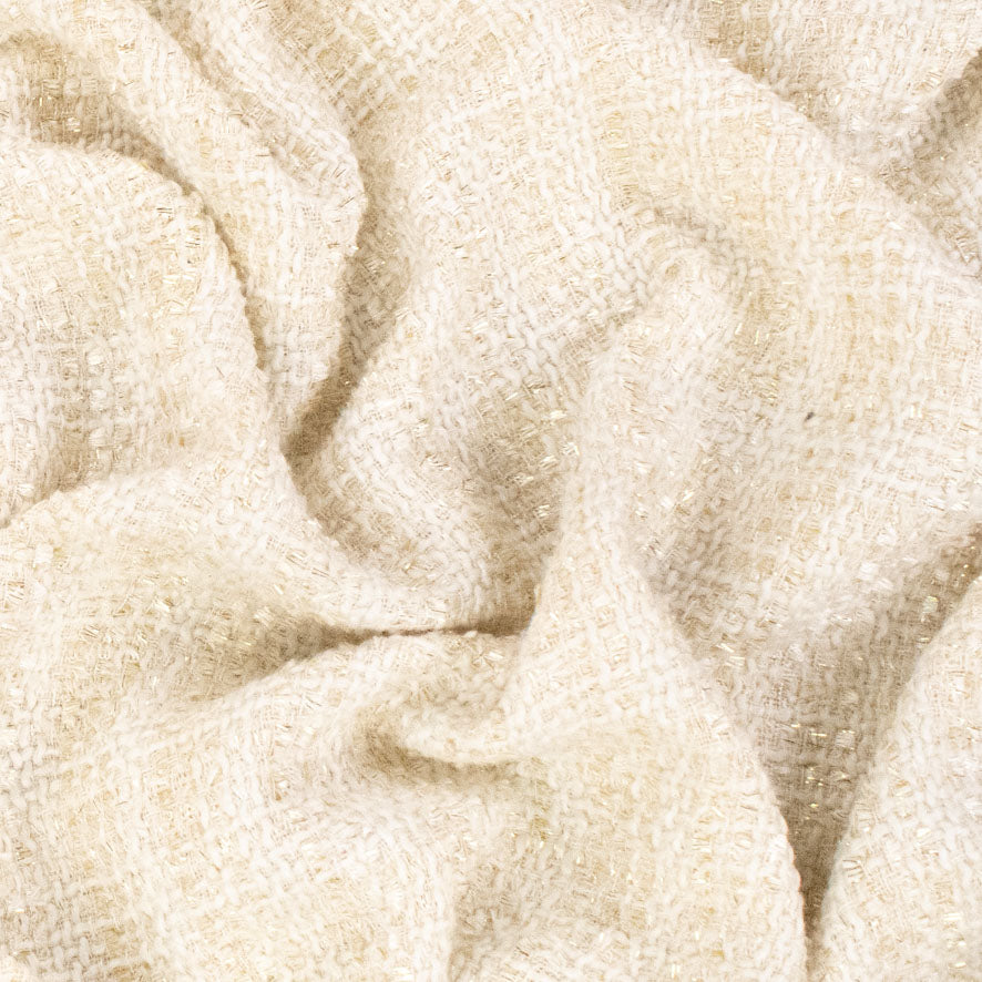 Boucle Tweed Suiting Design H70 Col-1 White