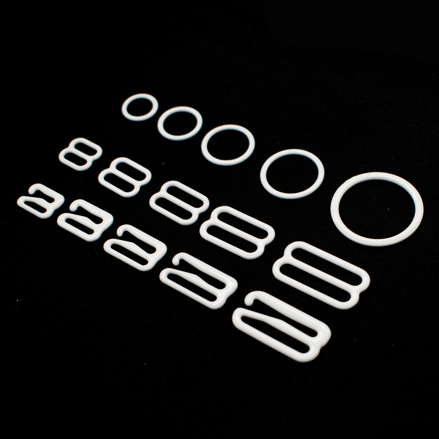 Bra Strap Ring, Slider & Adjustor Hook Underwear Accessory - White