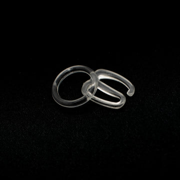 Bra Strap Ring, Slider Hook Swimwear Accessory - Clear