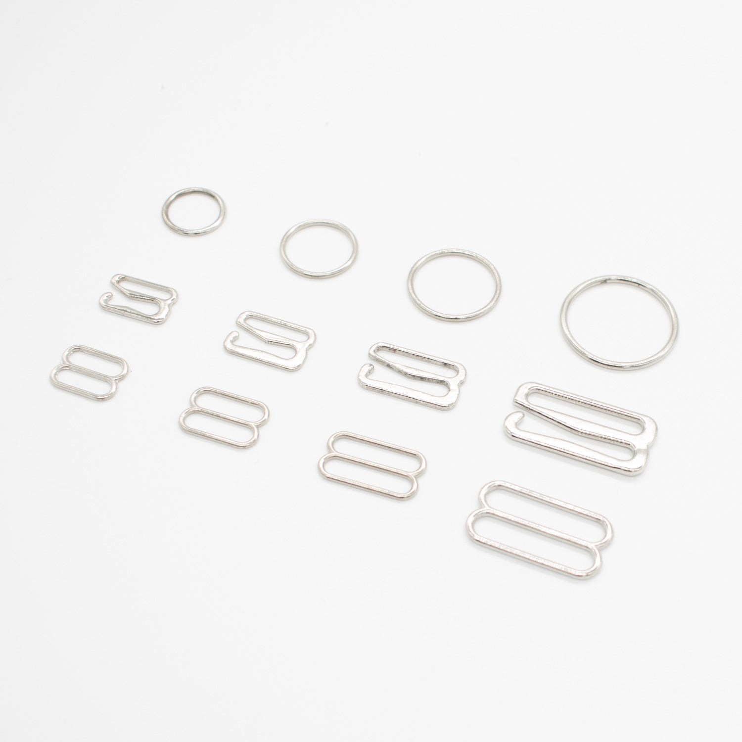 Bra Strap Ring, Slider & Adjustor Hook Underwear Accessory - Silver