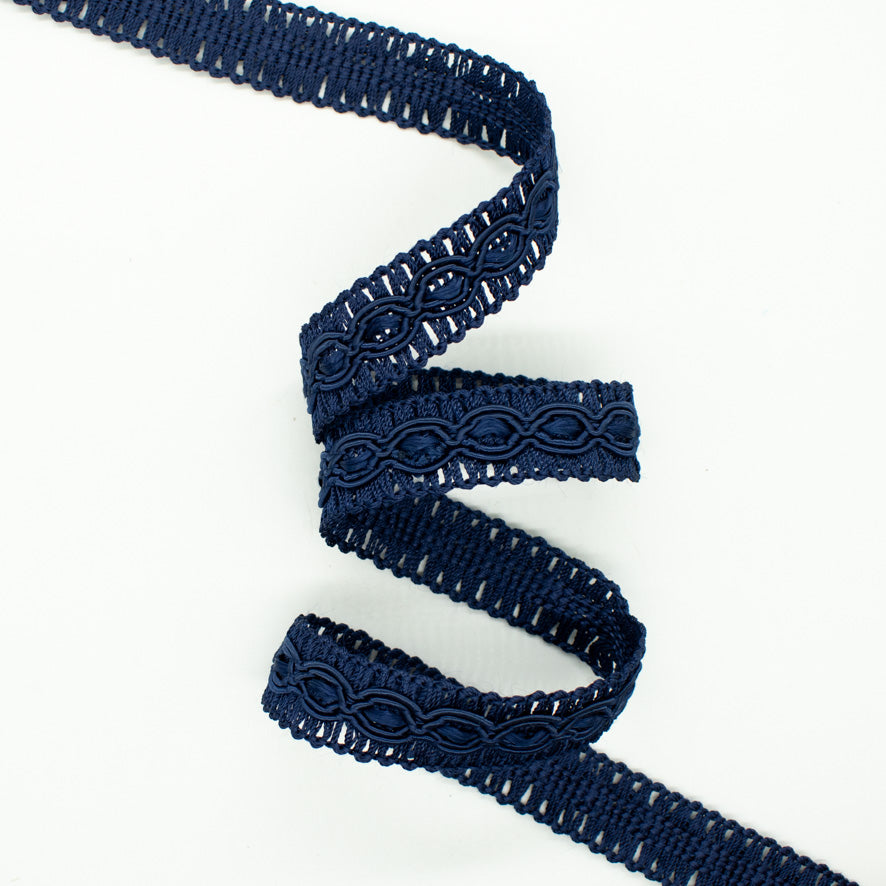 Braid Gimp Lace Trim Navy 22mm