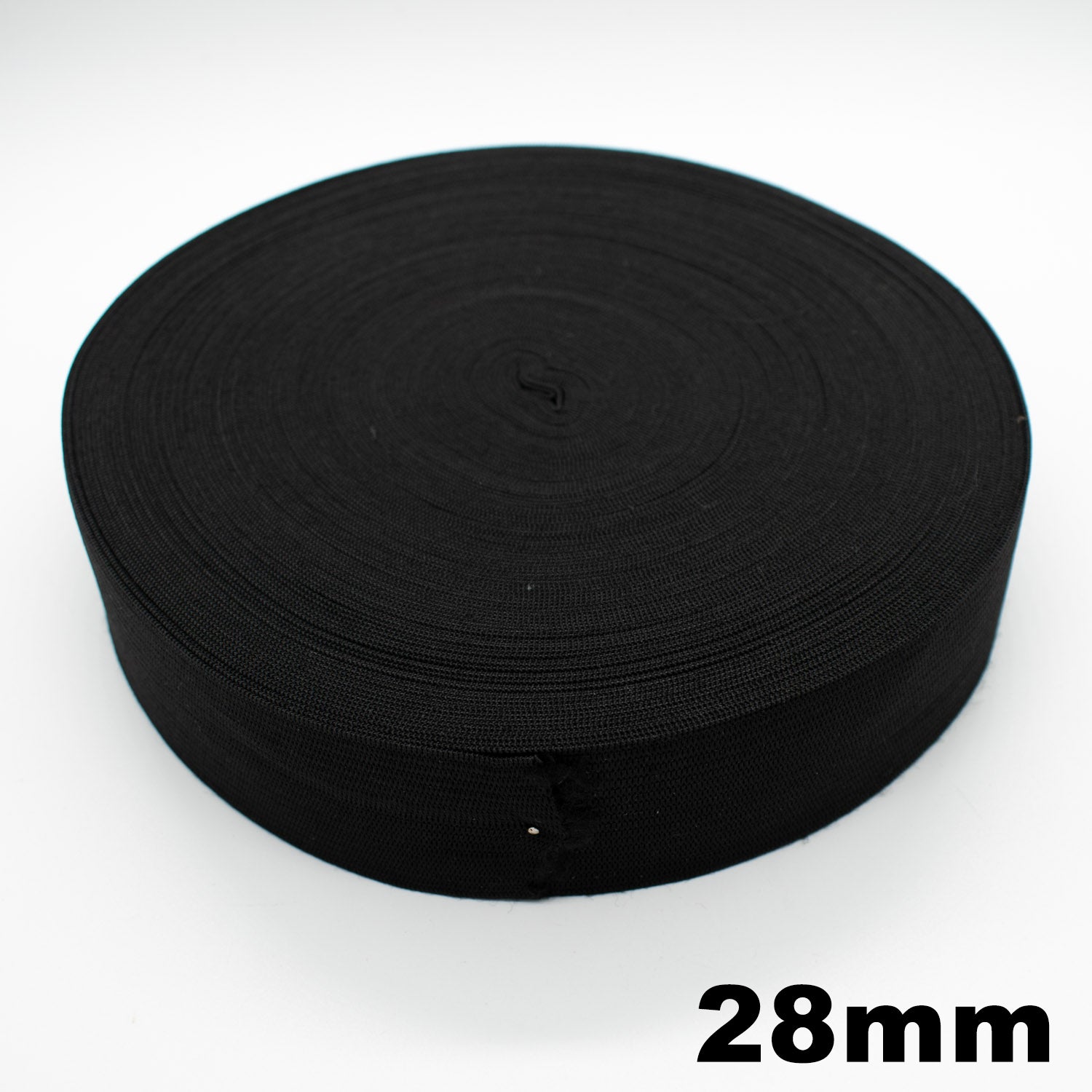 Knitted Elastic Black & White - 30M Roll