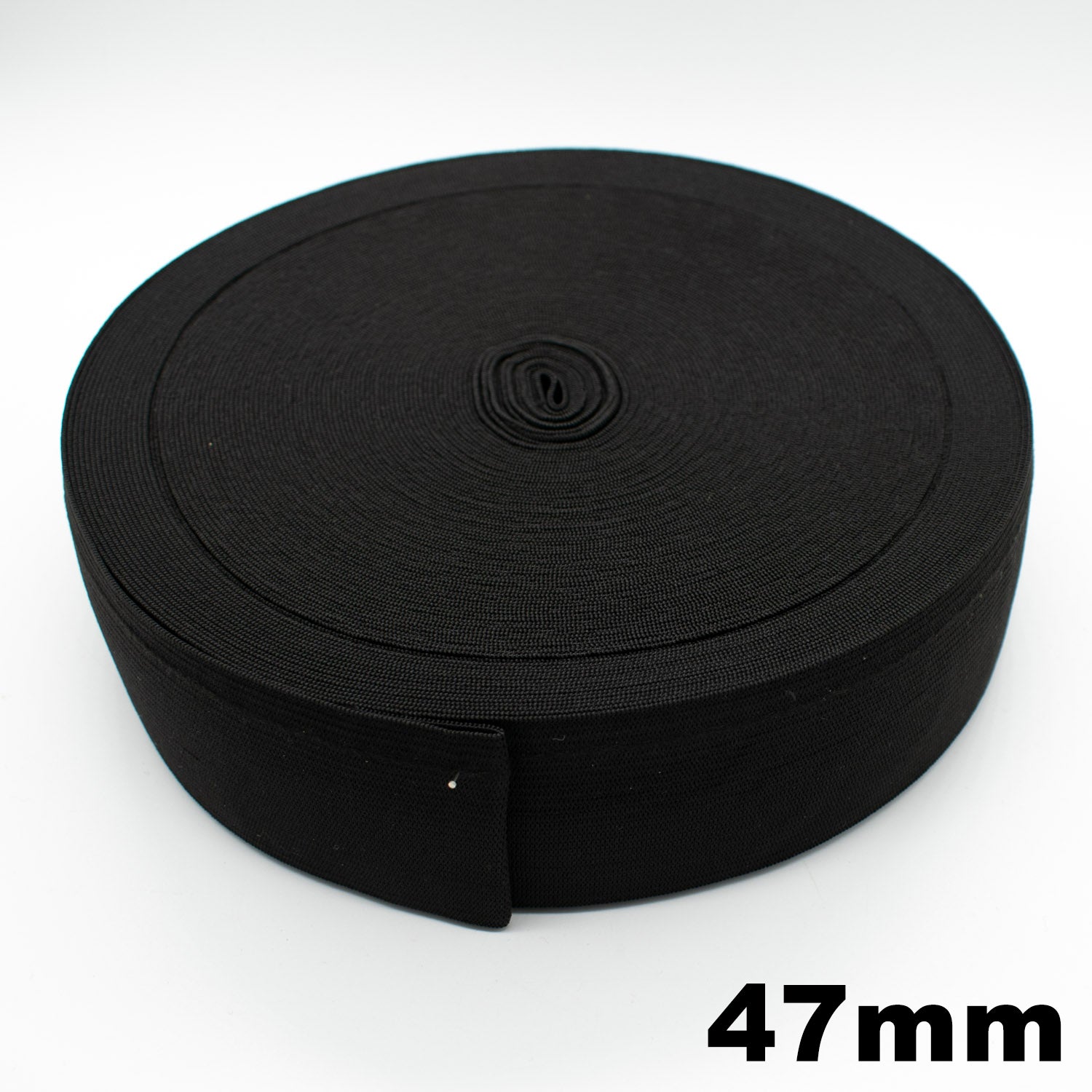 Knitted Elastic Black & White - 30M Roll