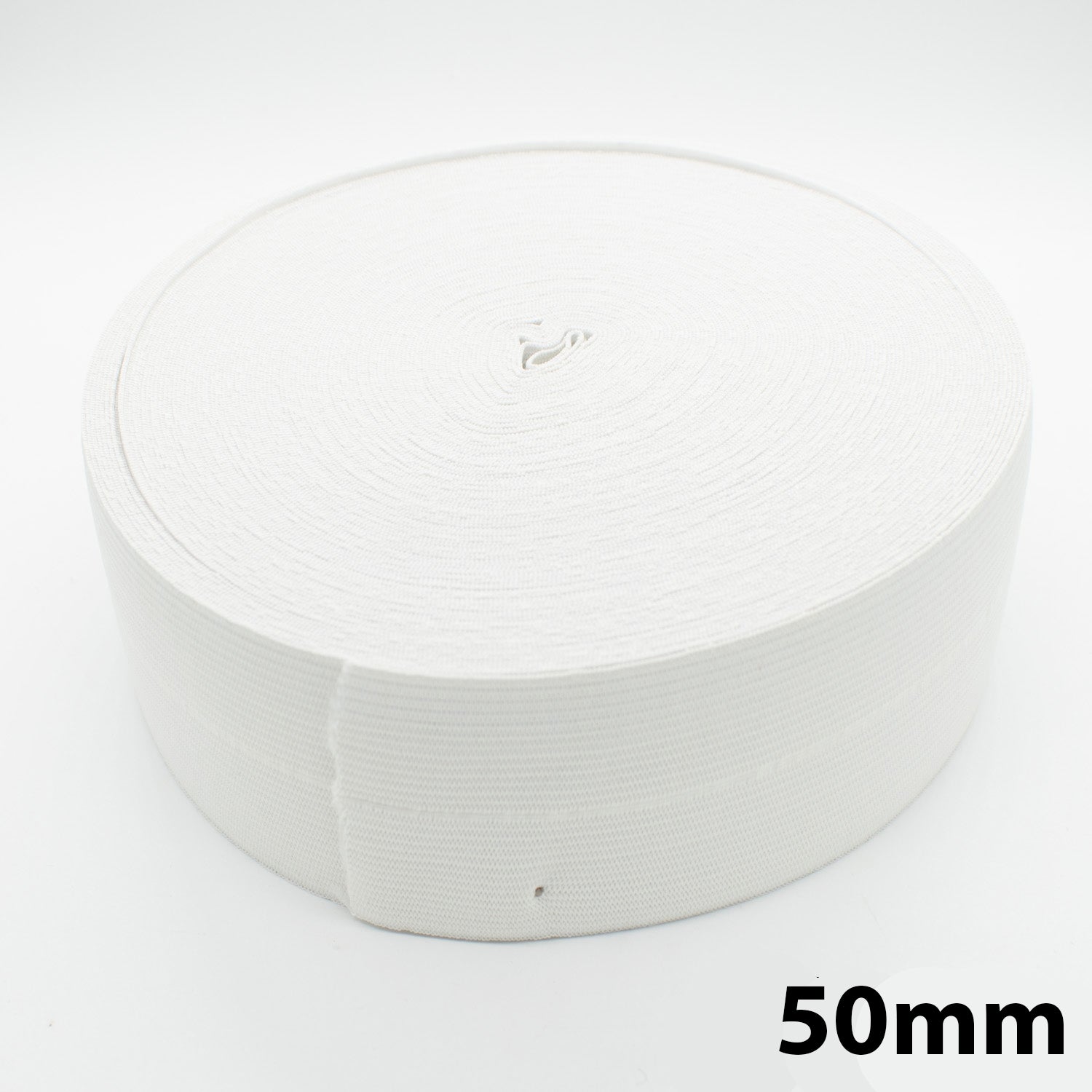 Knitted Elastic Black & White - 30M Roll