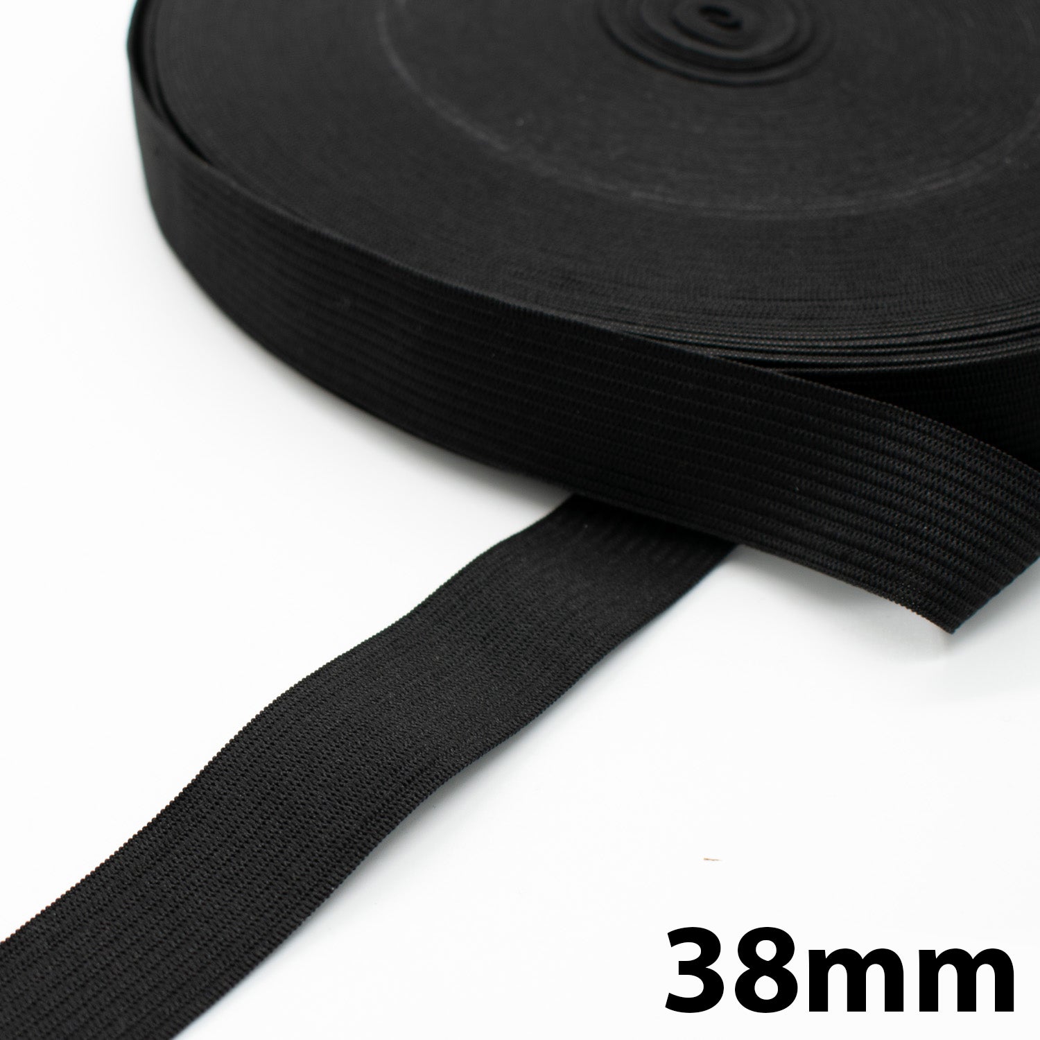 Knitted Elastic Black & White - 30M Roll