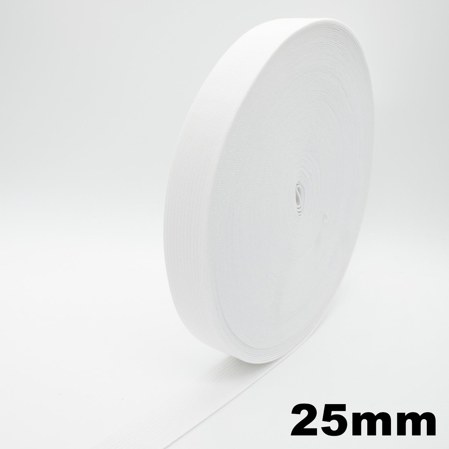 Knitted Elastic Black & White - 30M Roll