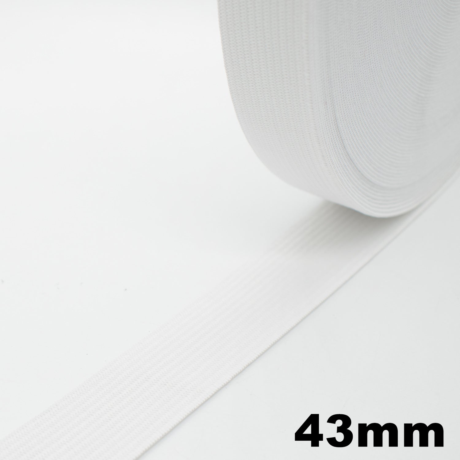 Knitted Elastic Black & White - 30M Roll