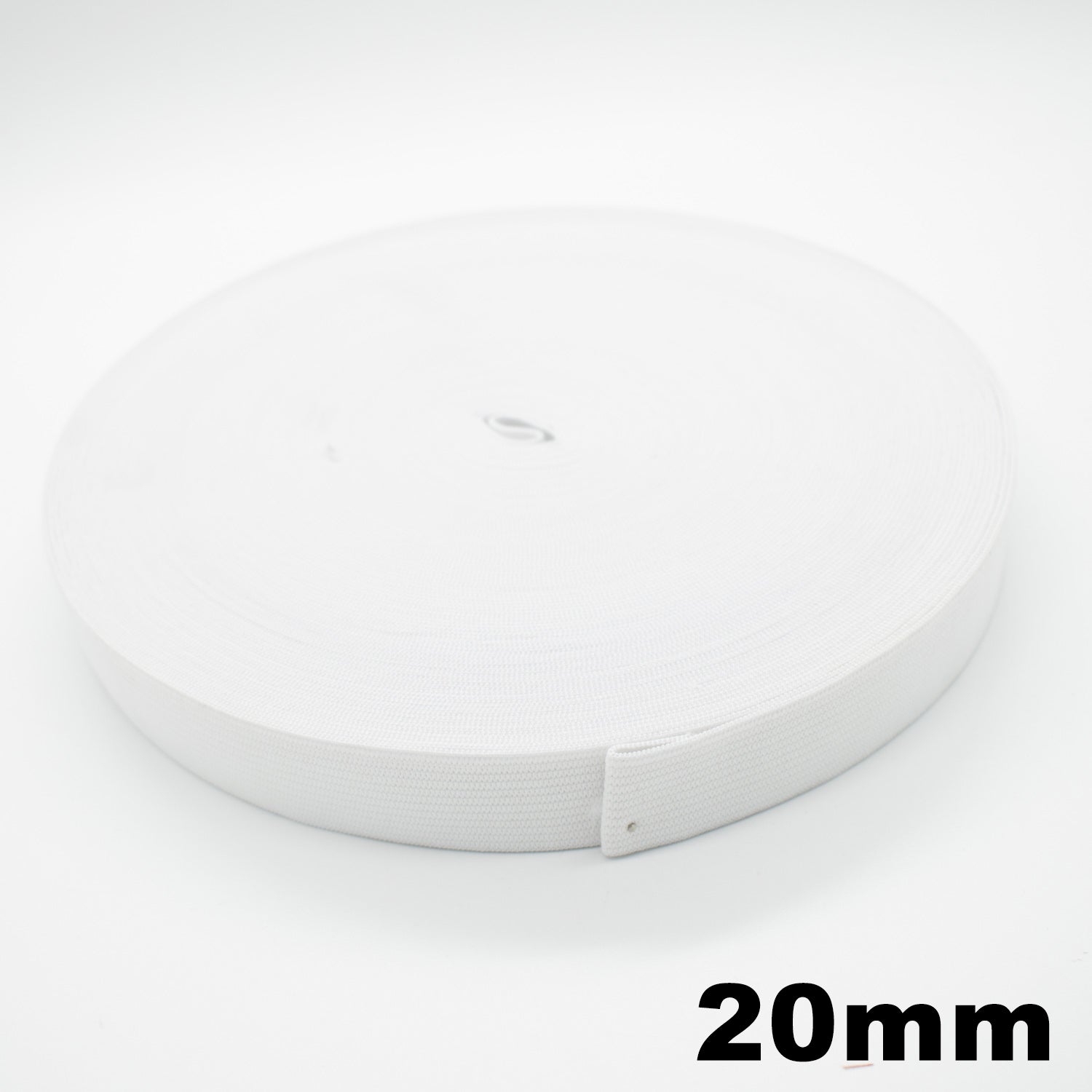 Knitted Elastic Black & White - 30M Roll