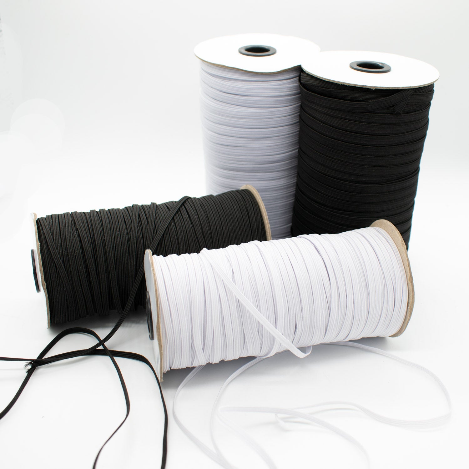 Braided Elastic Black & White