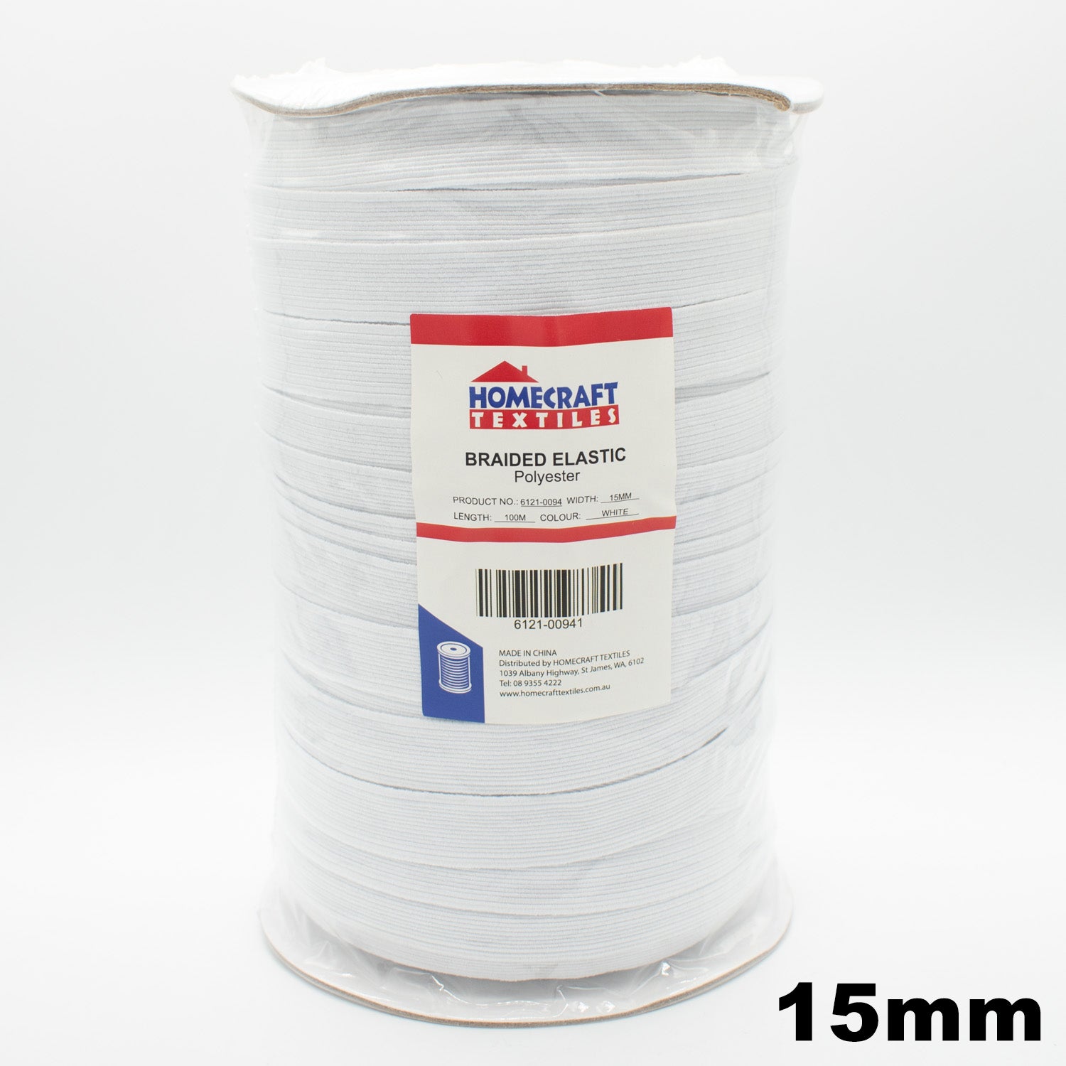 Braided Elastic Black & White - 100M Roll