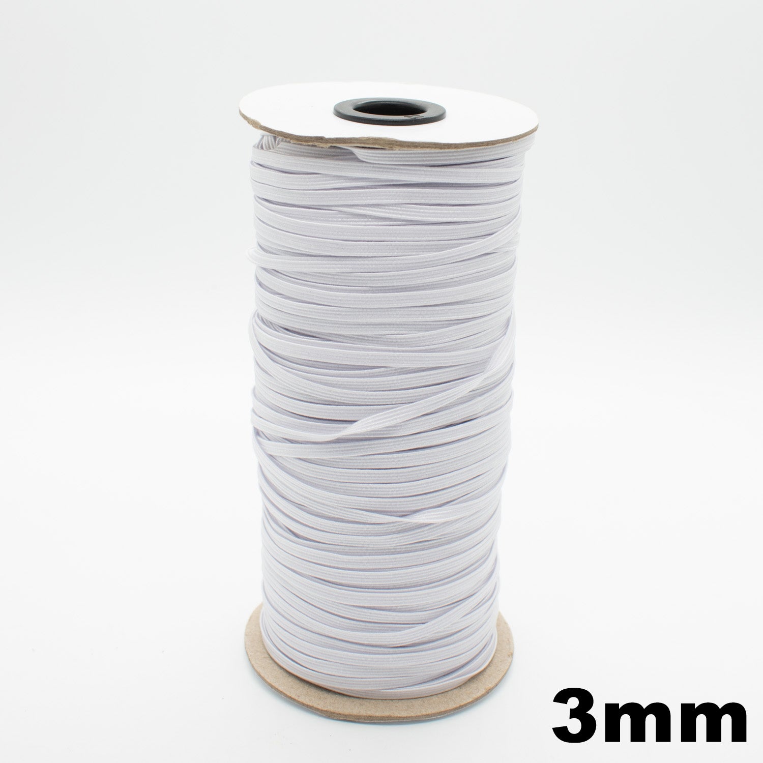 Braided Elastic Black & White - 100M Roll