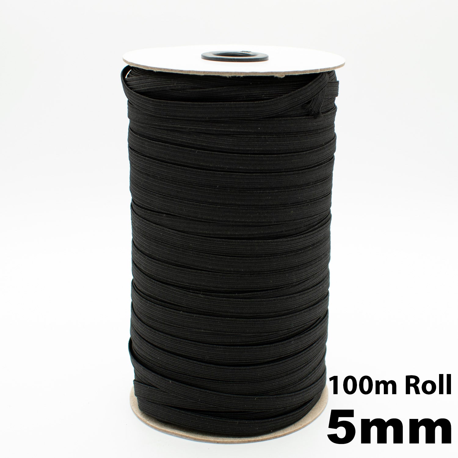 Braided Elastic Black & White - 100M Roll