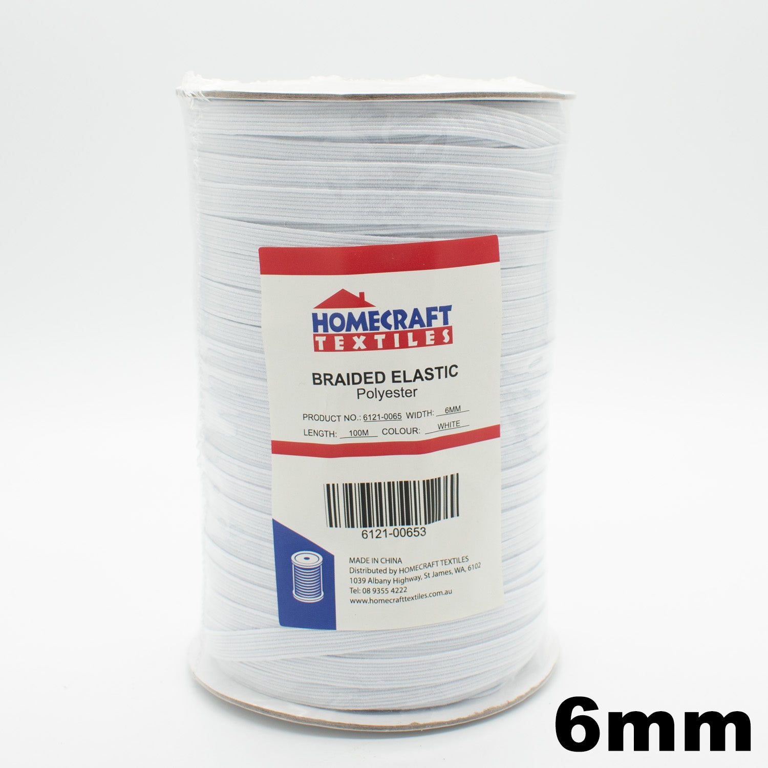 Braided Elastic Black & White - 100M Roll