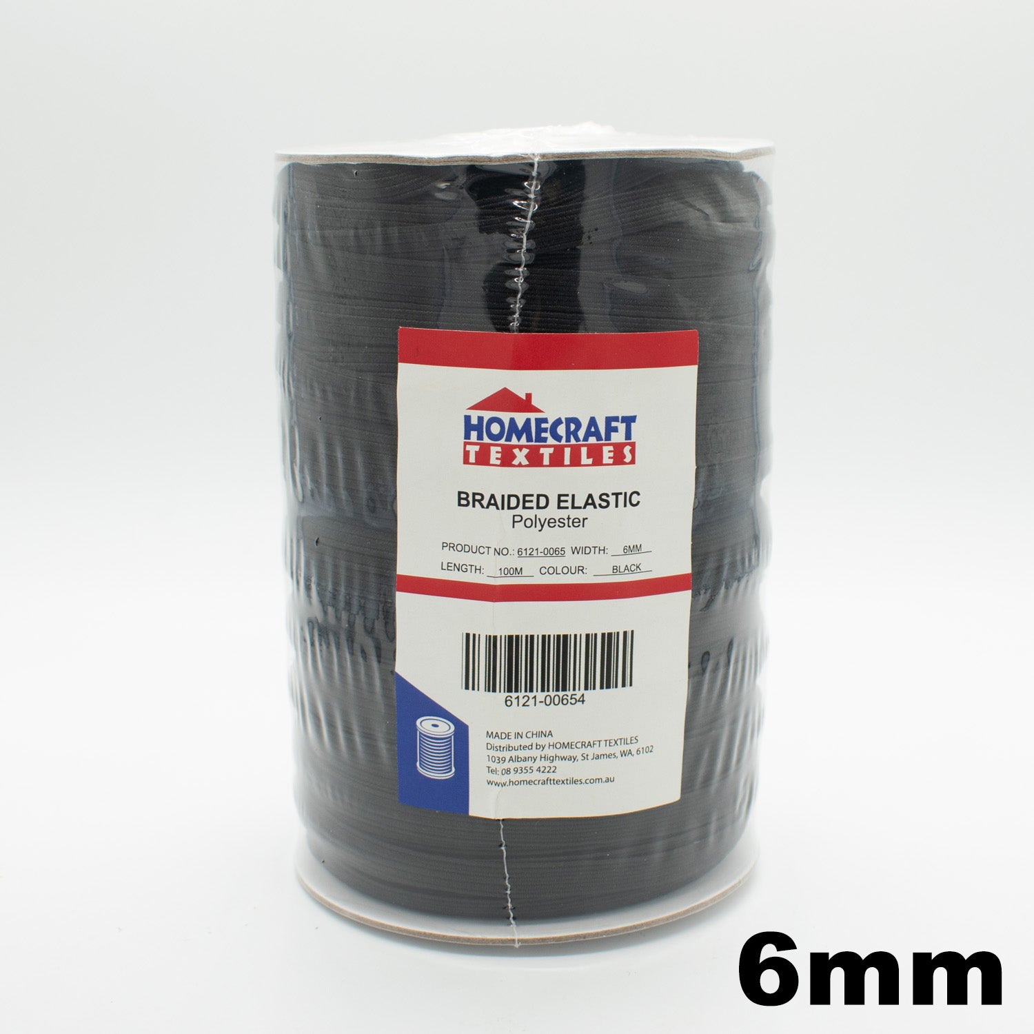 Braided Elastic Black & White - 100M Roll